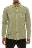 Todd Men's Ripped Denim Overshirt jade