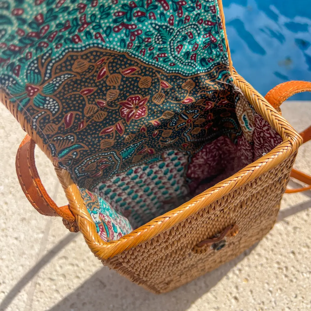 Ata Vine Cell Phone Crossbody Bag-inside detail
