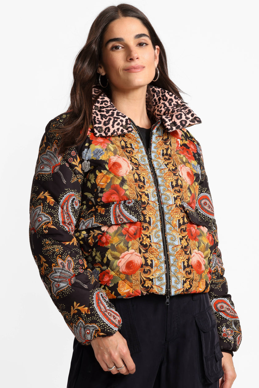 DIAMOND QUILTED CROPPED PUFFER (Reversible)