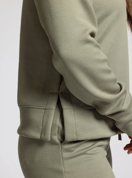 Carly Women's Hoodie Vetiver Side