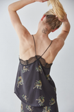 Woven Animal Print Plunged V-Neck Top
