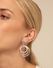 Sterling silver-plated irregular hoop earrings