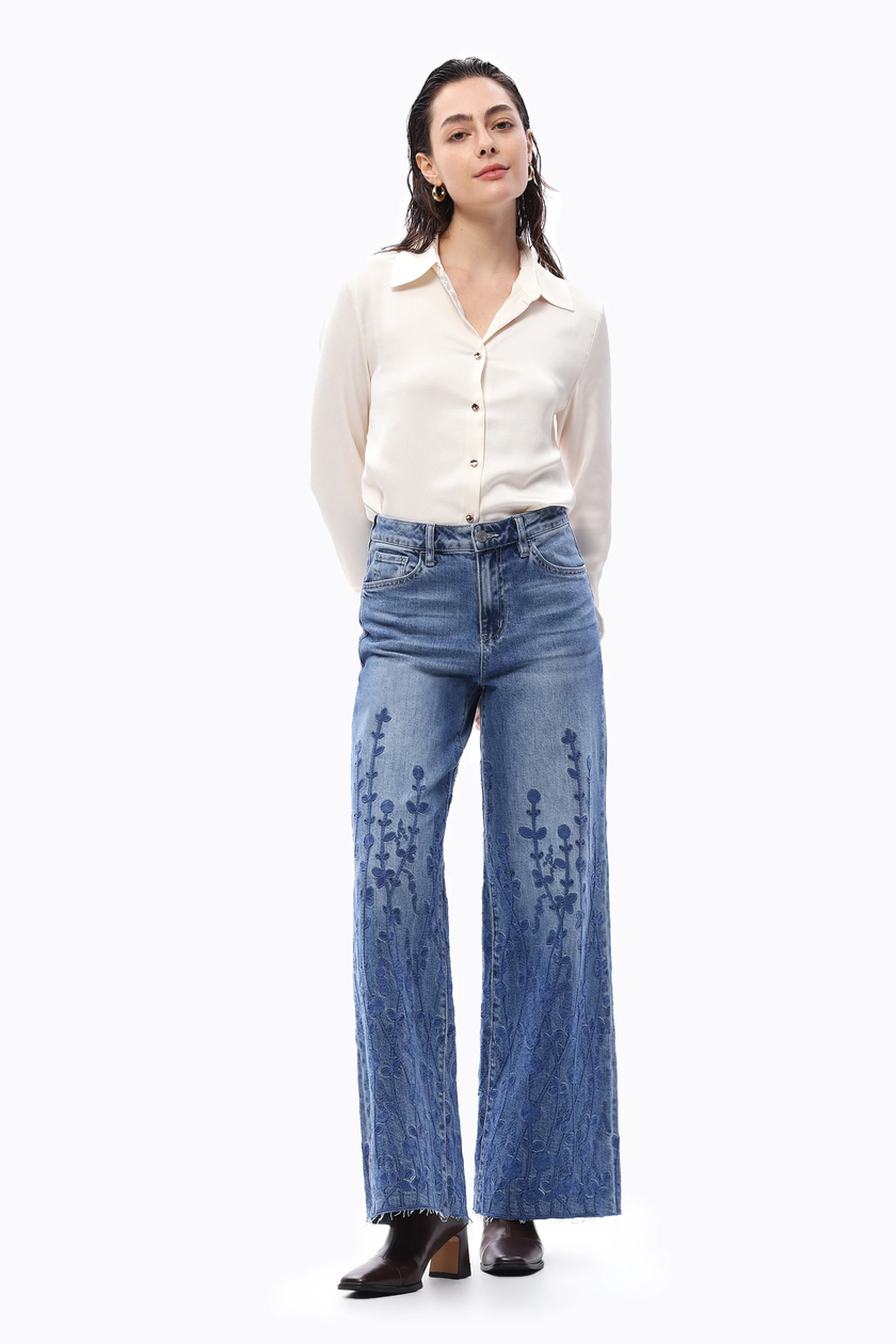 Blue Blossom Wide Leg-front