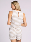 Joey Romper white camel back