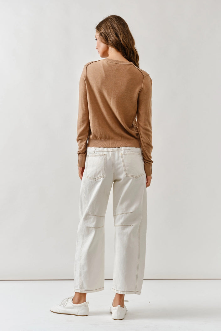 RELAXED FIT ARGYLE SWEATER CARDIGAN