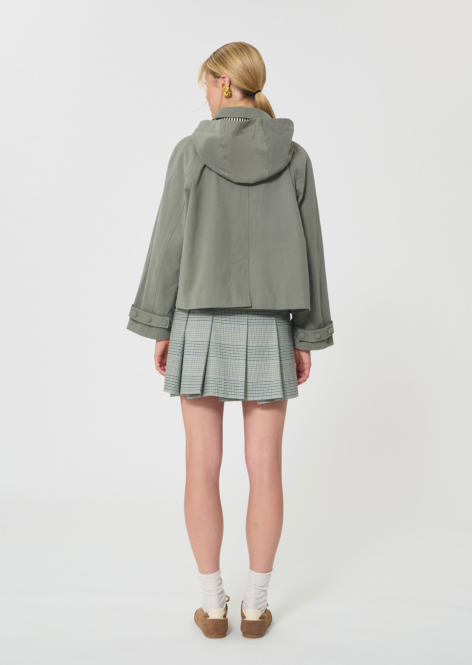 Trench Isaure Jacket olive back