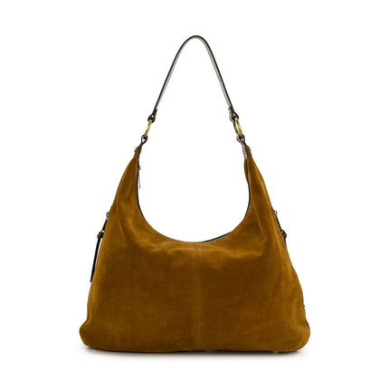 Esther Hobo Suede Handbag, cognac-front