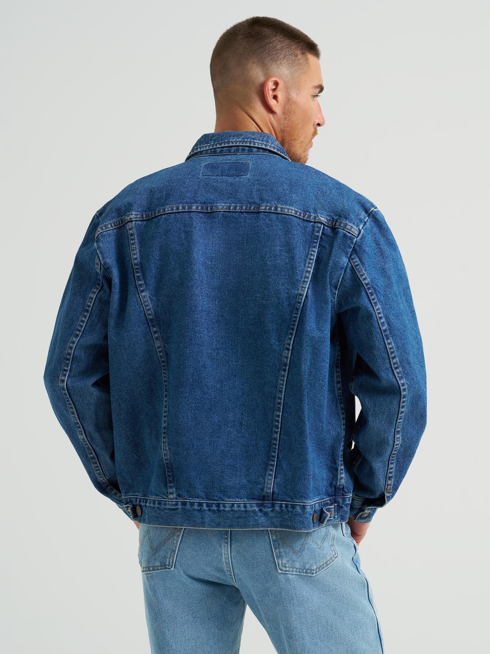 Cowboy Cut Unlined Denim Jacket, stonewash-back