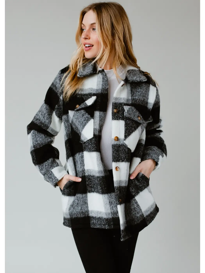 Plaid Jacket black, gray & white
