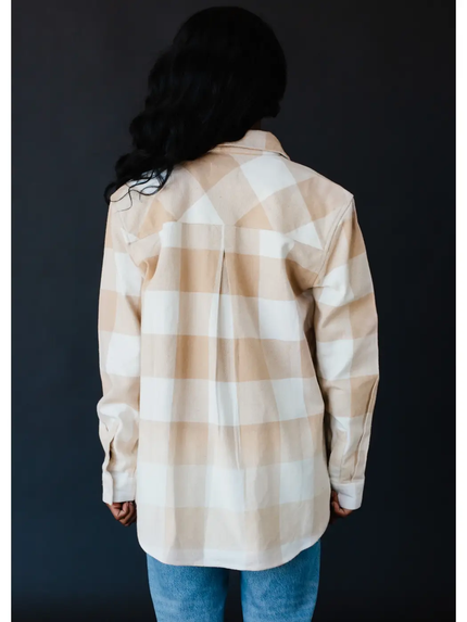 Tan & Ivory Plaid Flannel