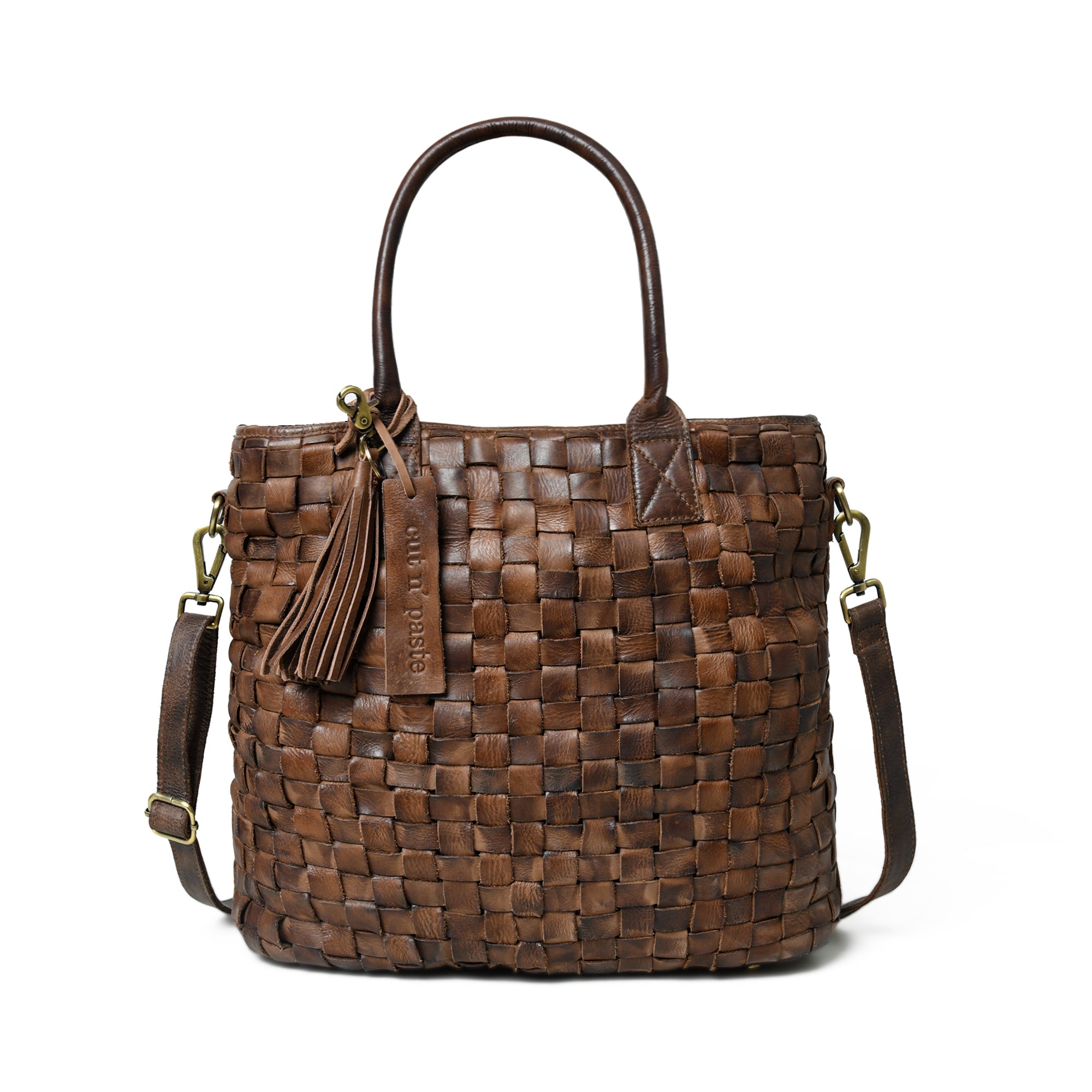 Bryant Woven Travel Tote Brown