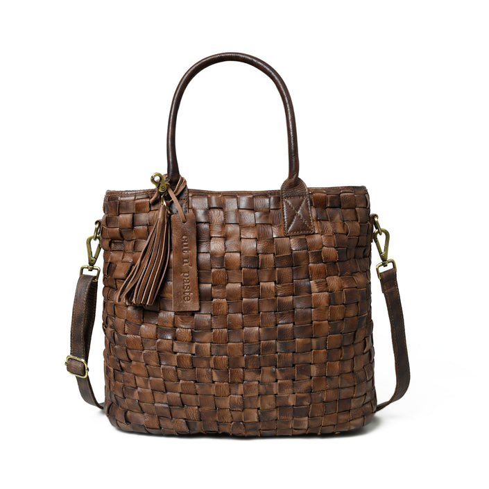 Bryant Woven Travel Tote Brown