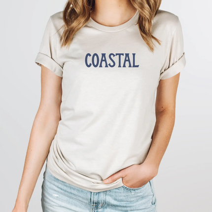 COASTAL - GRAPHIC TEE dust/navy