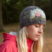Naomi Wool Hand Knit Beanie Hat with Embroidery