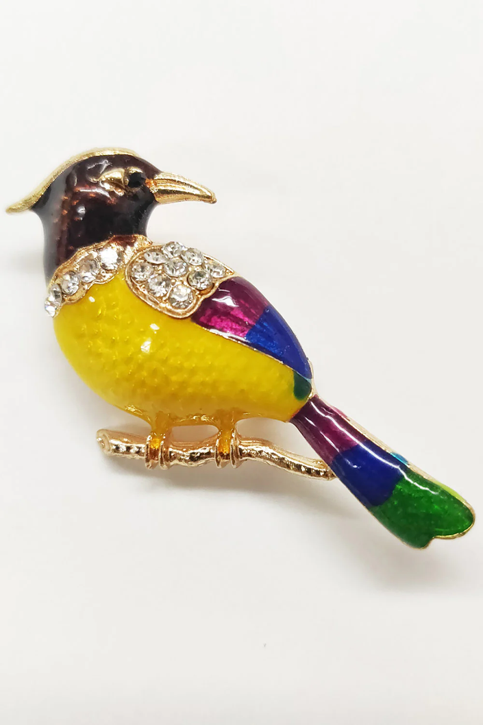 Robin Bird Pin Yellow Must