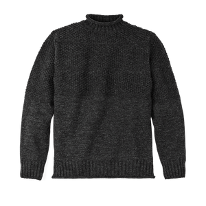 Fisherman sweater roll neck  charcoal