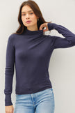 Sylphrena Soft Basic Mockneck Sweater