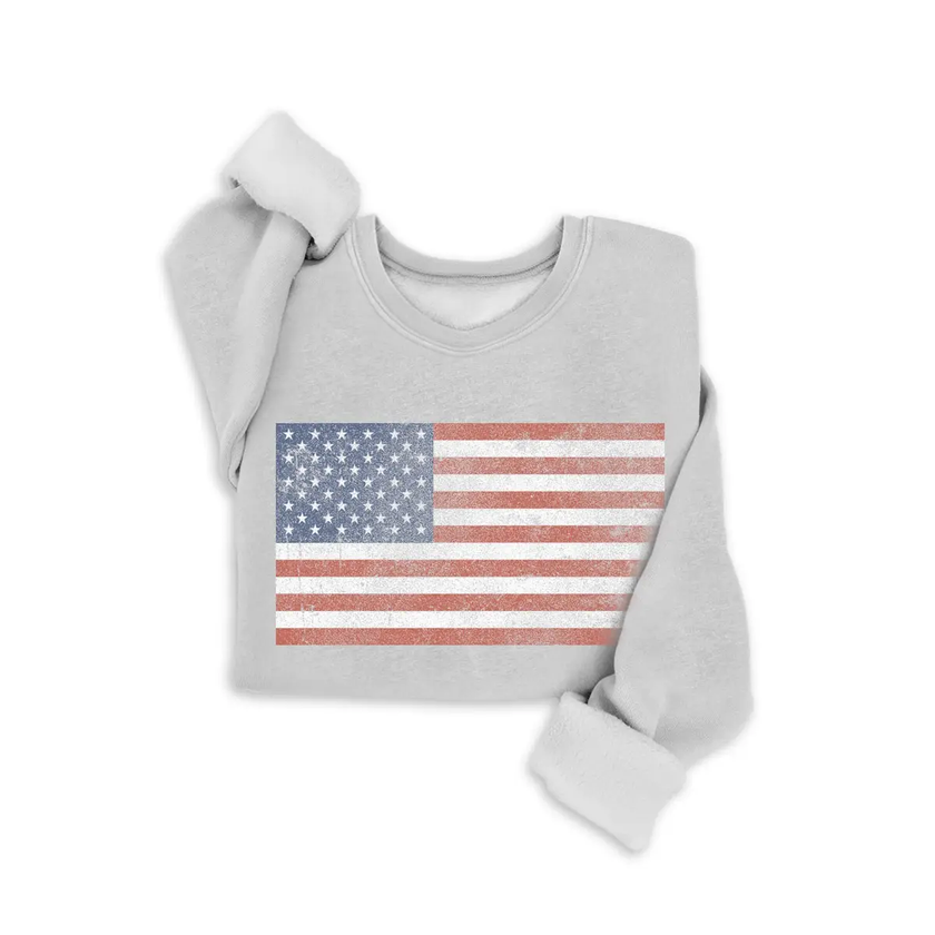 Vintage American Flag Sweater
