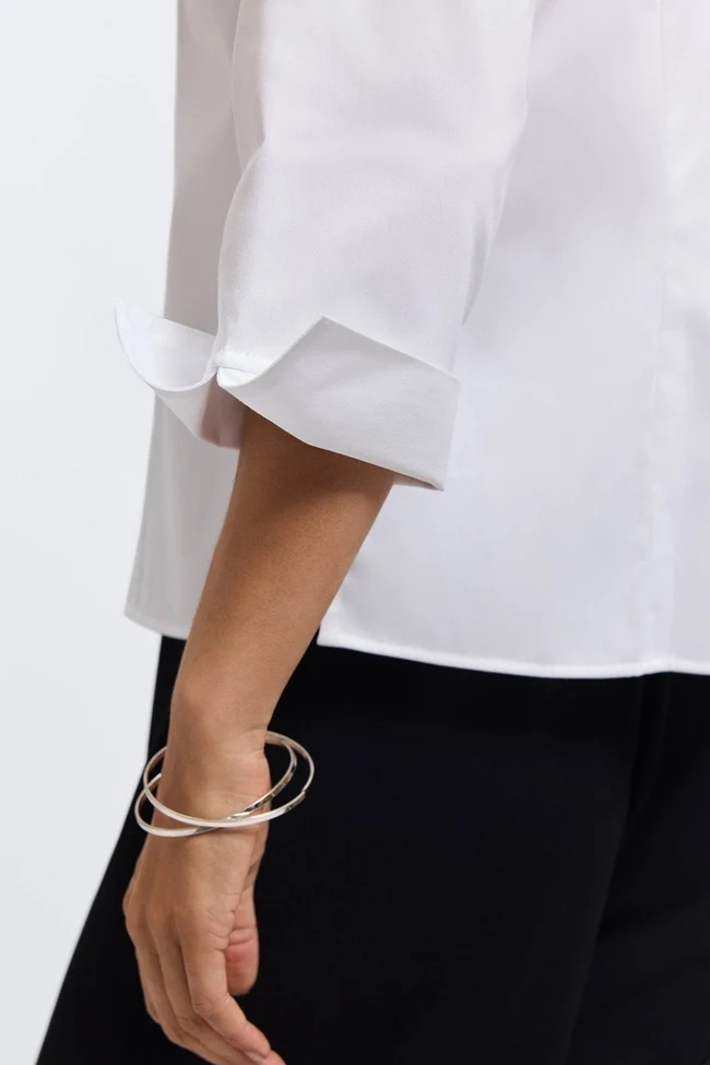 Edith Stretch Matte Sateen 3/4 Sleeve Shirt