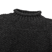 Fisherman sweater roll neck  neck line charcoal