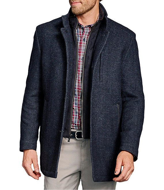 Johnston & Murphy Upton Car Coat Navy