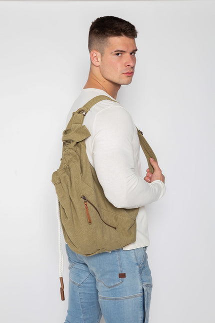 Wanakome Zamaye Backpack modeled in olive