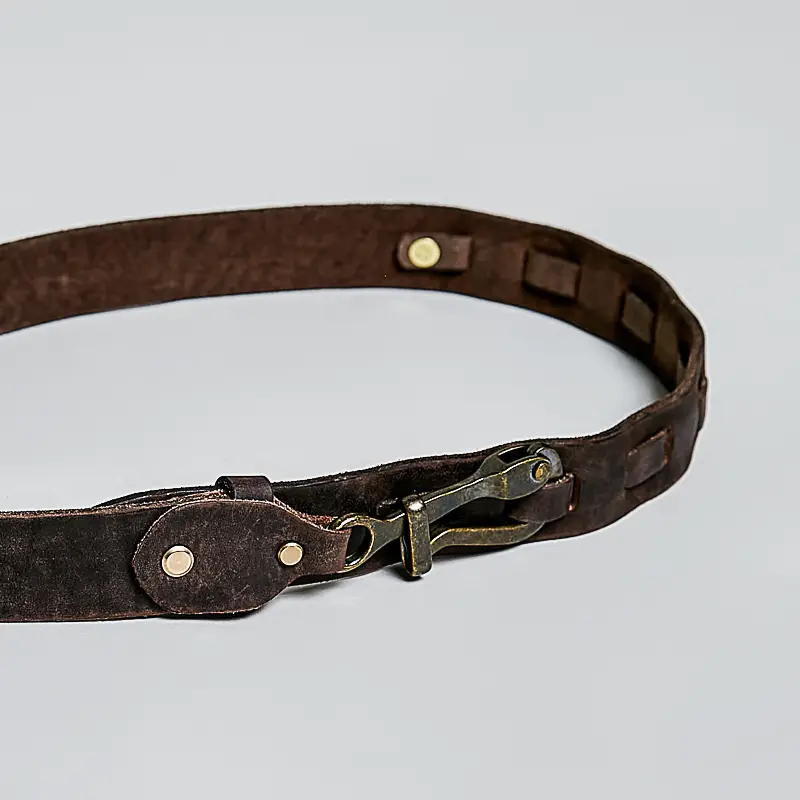 Rugged Handcrafted Vintage Genuine Leather Belt