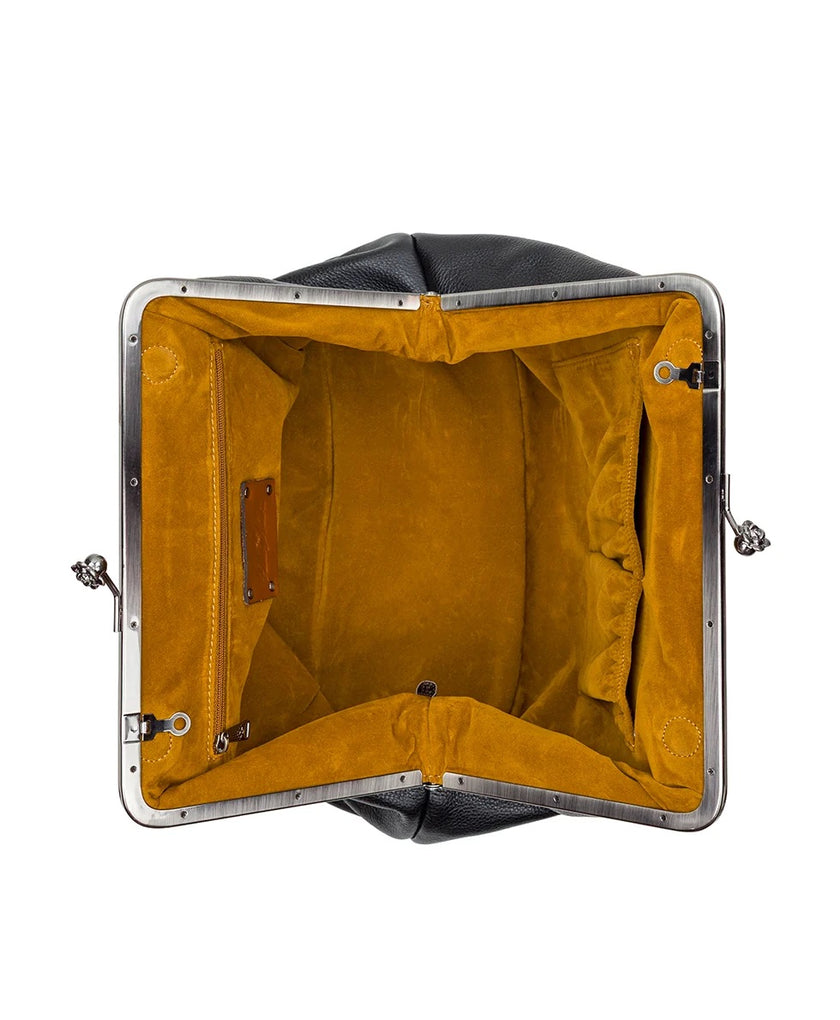 Vivienne Frame Crossbody - Rugged Natural Grain Black