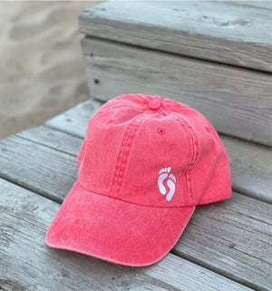 Bare Feet Only Coral Pigment Dyed Baseball Hat Coral