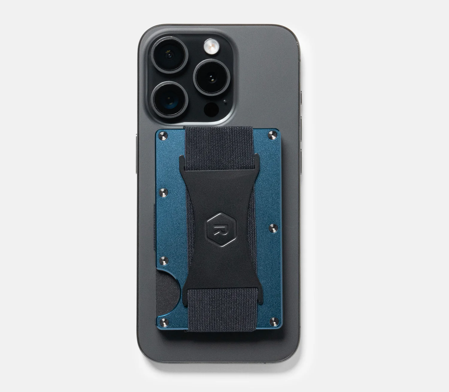 Ridge Wallet For MagSafe - Alpine Navy - Cash Strap scale