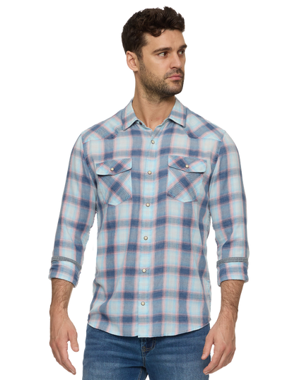 Muncie LS Vintage Wash Western Shirt front