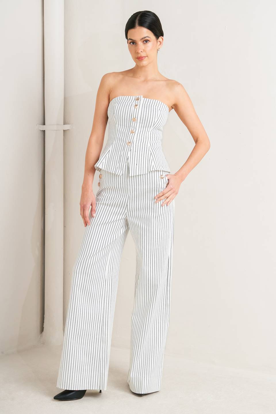 Donna striped woven pant
