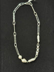 Mother of Pearl with Silver Chain Necklace nw 26 9