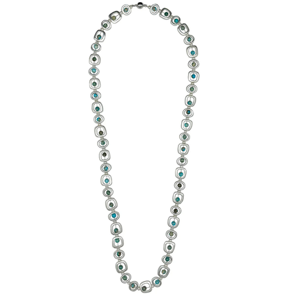 129-TURQ-LONG | MOD NECKLACE TURQUOISE LONG 36
