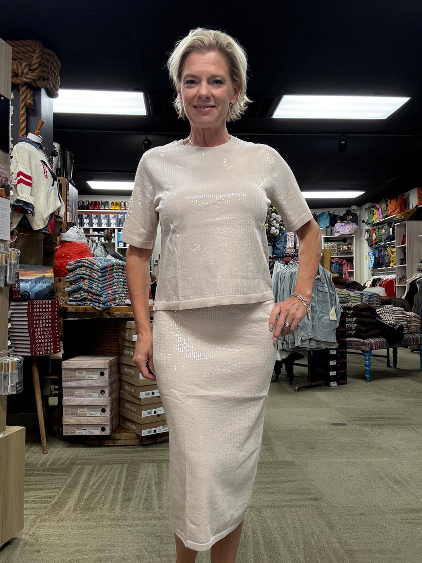 SPARKLE SEQUIN Pencil Skirt