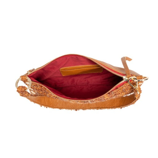 kyle woven maple wood/gold heirloom-red zip NA top/inside