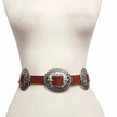  Genuine Suede Concho Belt brown on form