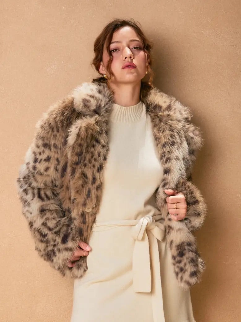 Leslie Oversized leopard Print Jacket