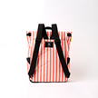 Ori London Canfield B (Seasonal) Medium Bag |red white stripe and black straps-back