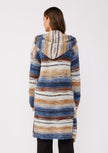 Knit Space Dye Long Sleeve Open Front Cardigan