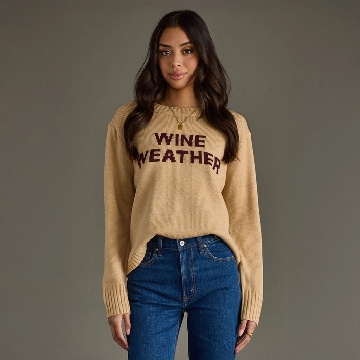 Wine Weather Sweater tan
