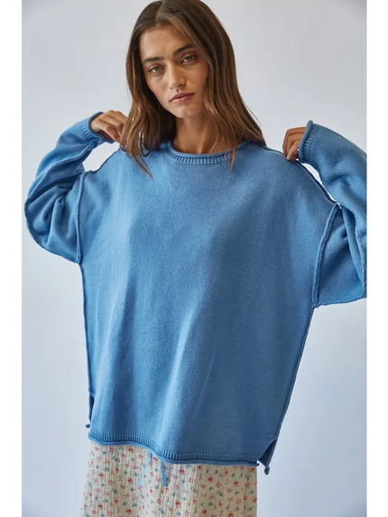 Inside Out Roll Neck Pullover Sweater