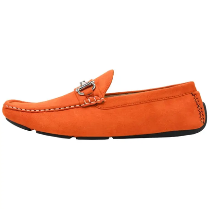 Walken Faux Suede Men's Driver Shoe | Orange side