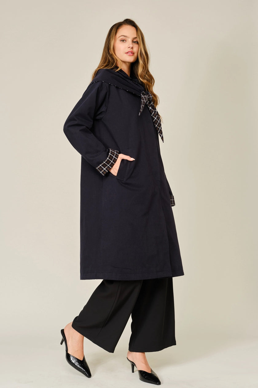 Adaline Detachable Scarf Trench Coat