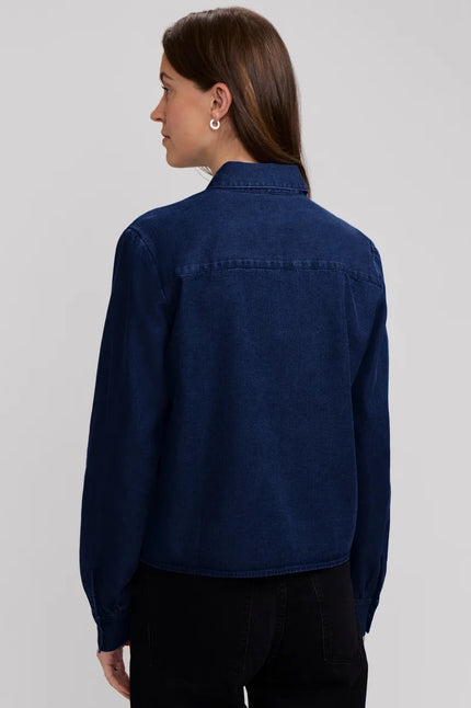 Jodie LS Denim Shirt-dark wash-back