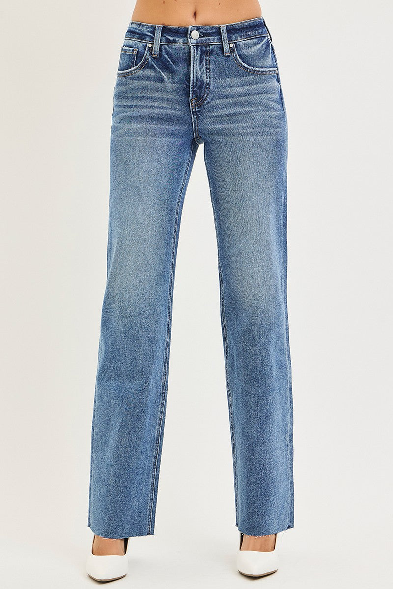 Tummy Control 4 Way Stretch Mid Rise Straight front