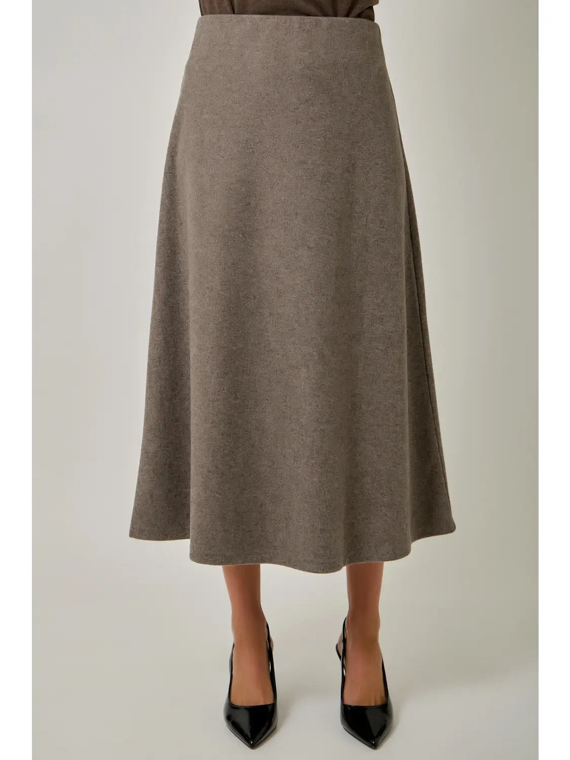 The Clover Wool Blend Midi Skirt