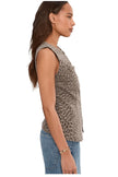 Crew Neck Split Front Vest