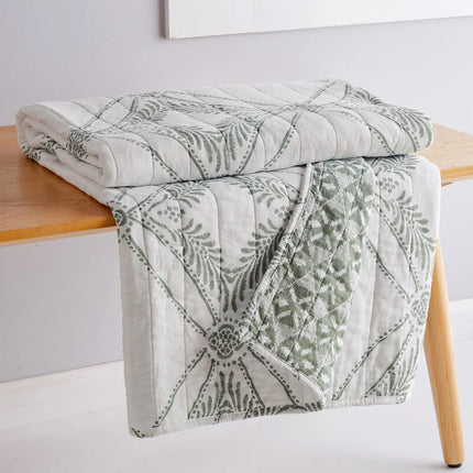 Kemala Sage Quilted Throw