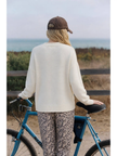 Intarsia Puppy Crew Neck Relaxed Sweater